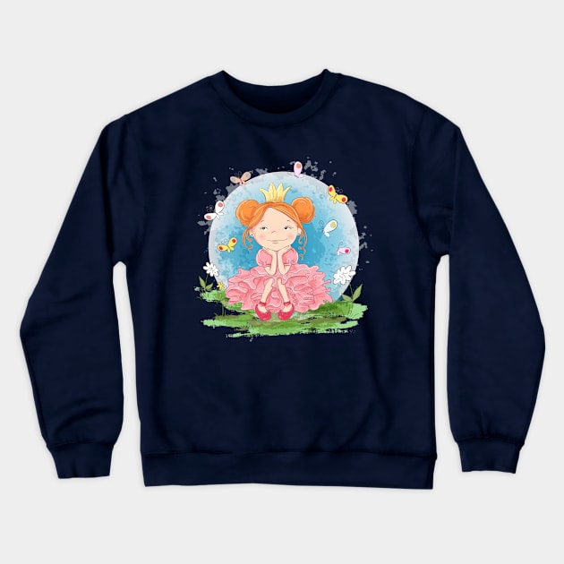 Little princess butterflies Crewneck Sweatshirt by Mako Design 